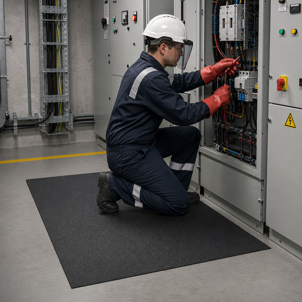 Electrical Safety Matting 1000V IEC61111 Class 0 for Safe Work Environments