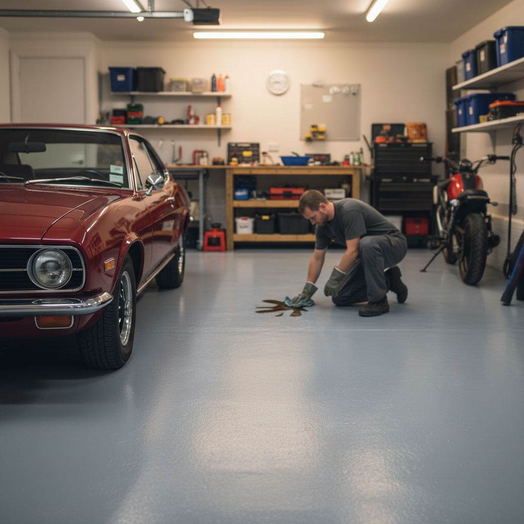Premium Universal PU Enamel Garage Floor Paint - Durable, Chemical Resistant, UV Protected for Concrete and Metal Floors