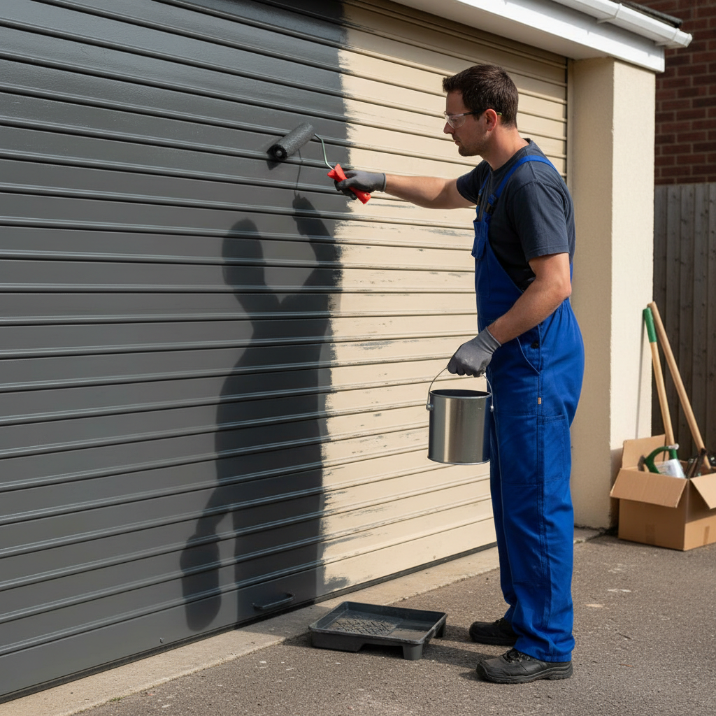 Professional Multi-Purpose Garage and Roller Shutter Door Paint - Durable, High Gloss Finish for Wood, Metal, and Fiberglass