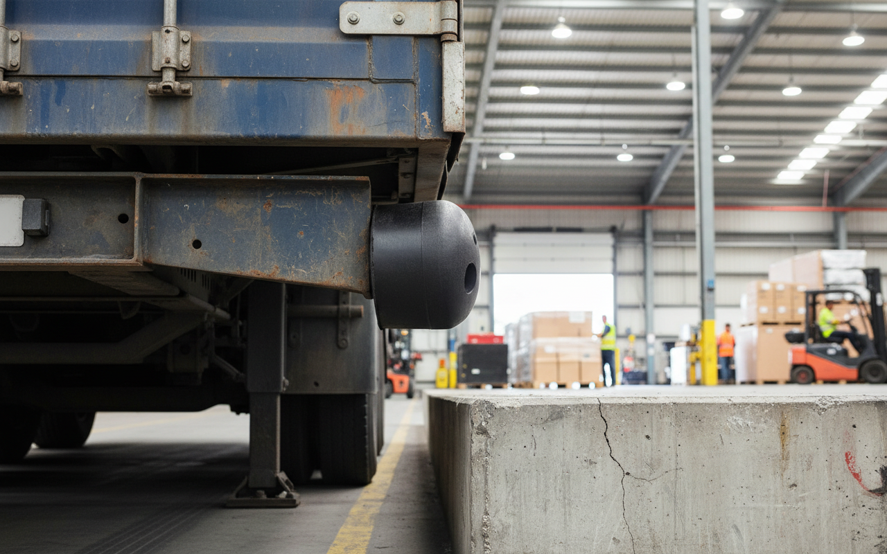 Premium Heavy Duty Rubber HGV Bumper for Trailers - 65 x 33 x 52 mm - High-Quality Professional Grade for Industrial and Commercial Applications