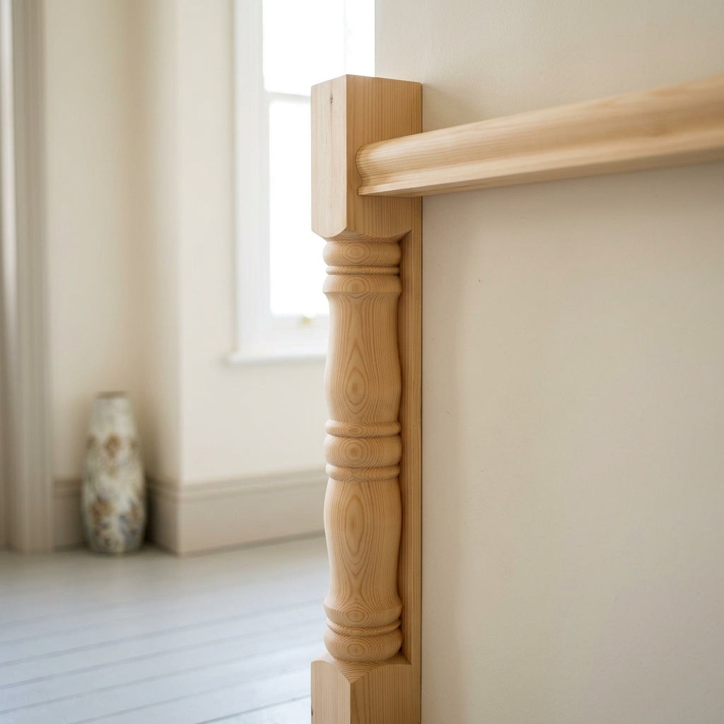 1500mm x 115mm Half Durham Newel Post - Pine (view 2)