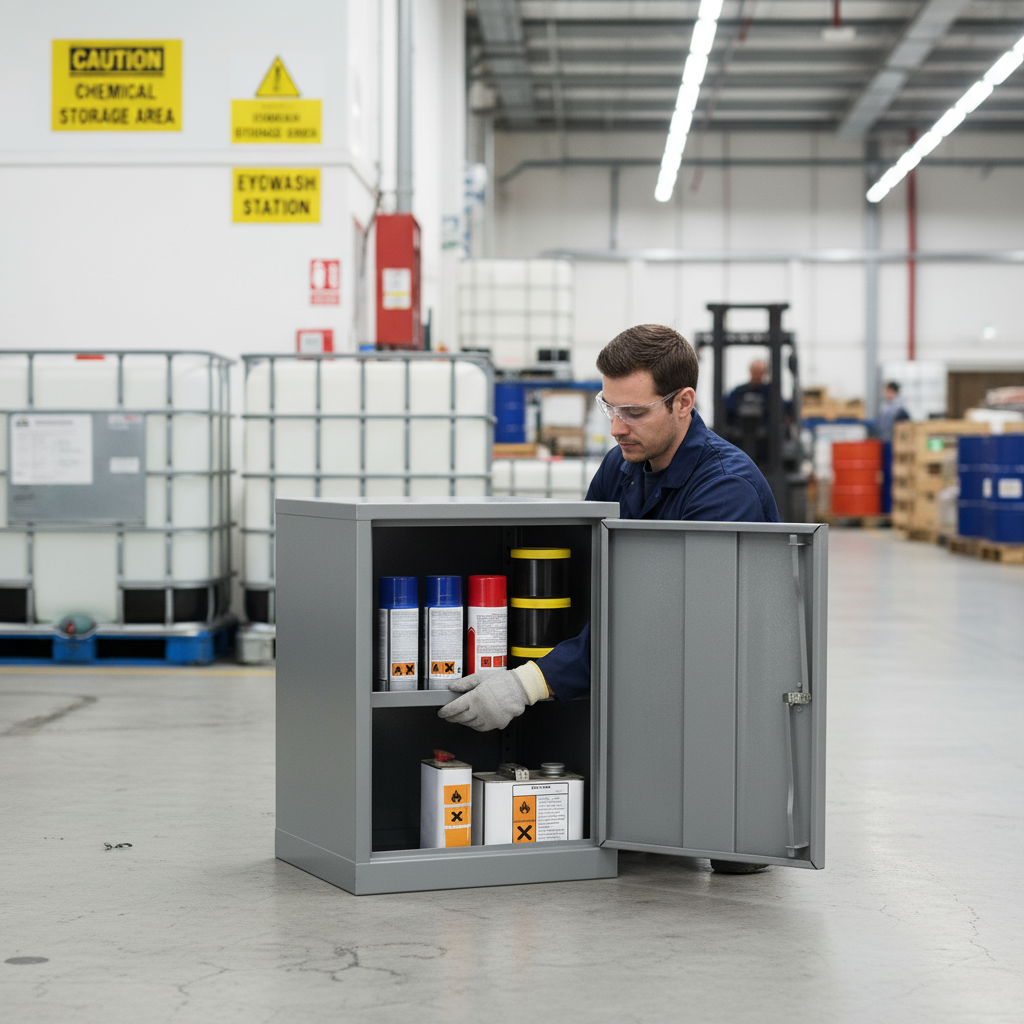 Hazardous Liquid COSHH Cabinet - COSHH24/18 ||L457mm x W457mm x H609mm