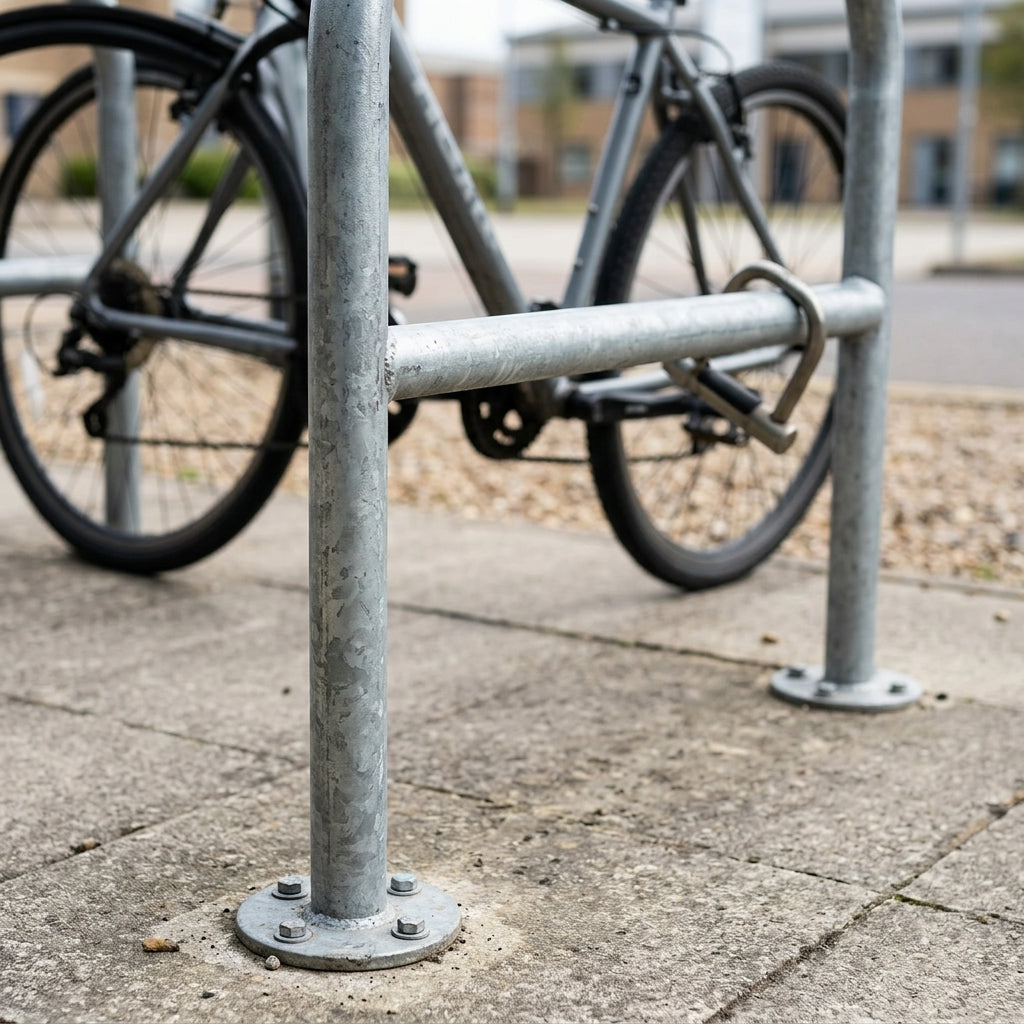 750mm x 800mm Cycle Stand | Galvanised Steel | 2 Bicycle Capacity (view 2)