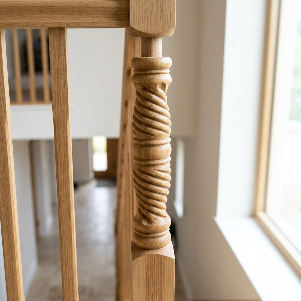 210mm Newel Post – Pine or Oak (view 2)
