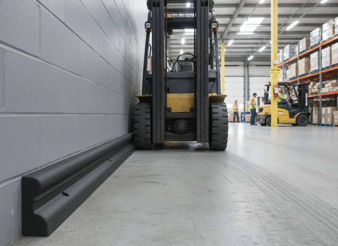 Premium Flexible Wall Guard for Impact Protection in High-Traffic Areas - 150 x 55 x 1000 mm, Durable and Minimalist Design