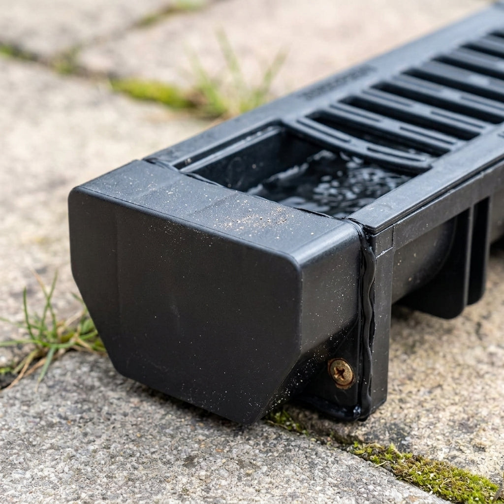 Drainage Channel End Cap for Seamless Sealing (view 2)
