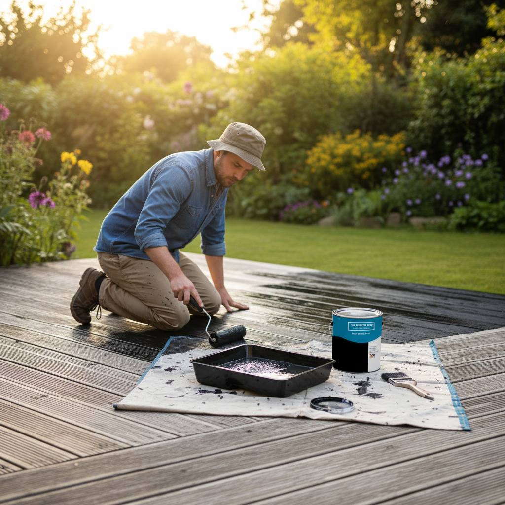 High-Performance Gloss Decking Paint - Durable Polyurethane Enamel for Waterproof and UV Protection in Home, Garden, and Marine Applications