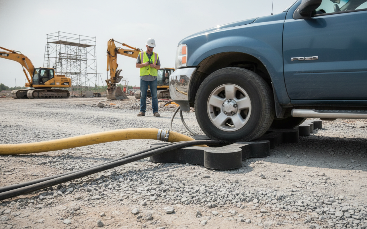 Professional Hose and Cable Ramp Connector - Durable Accessory with Screws and Washers for Easy Replacement