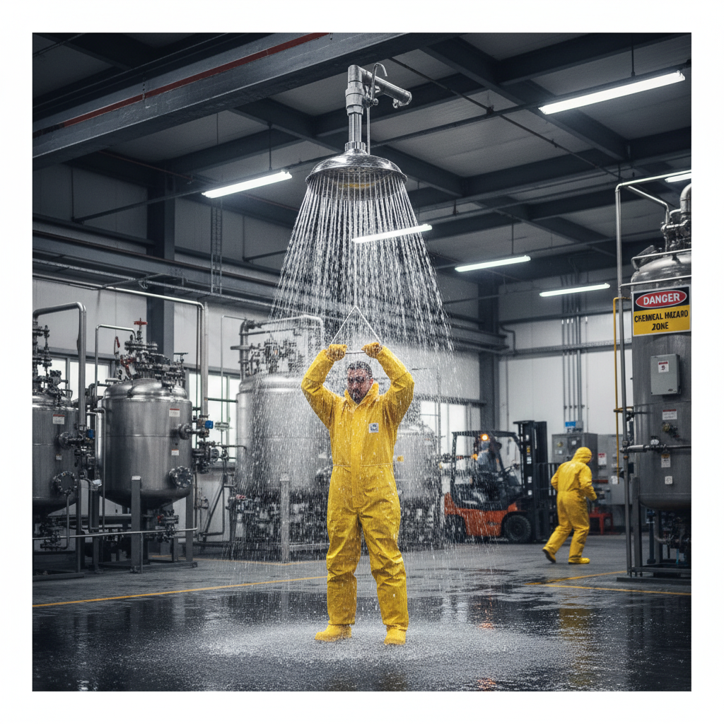 Ceiling Mounted Stainless Steel Emergency Shower Head - CMS-SS