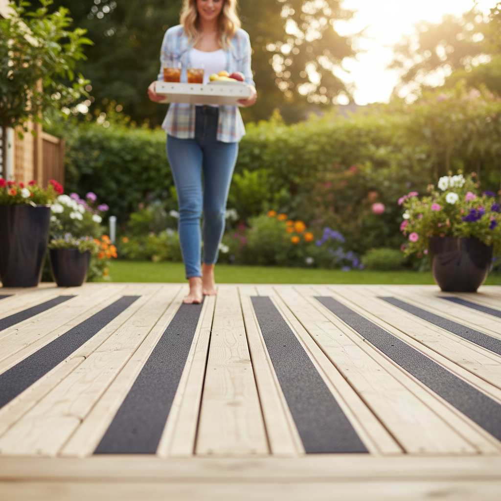Premium Heavy Duty Anti-Slip Decking Strips - GRP Material, 50mm Wide, Perfect for Safety on Wet Surfaces