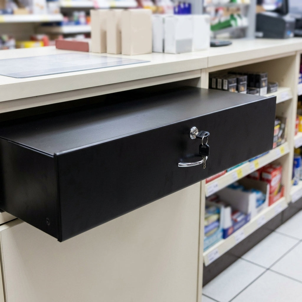Under Counter Tobacco Drawer 300mm Deep – 50mm Pitch (view 2)