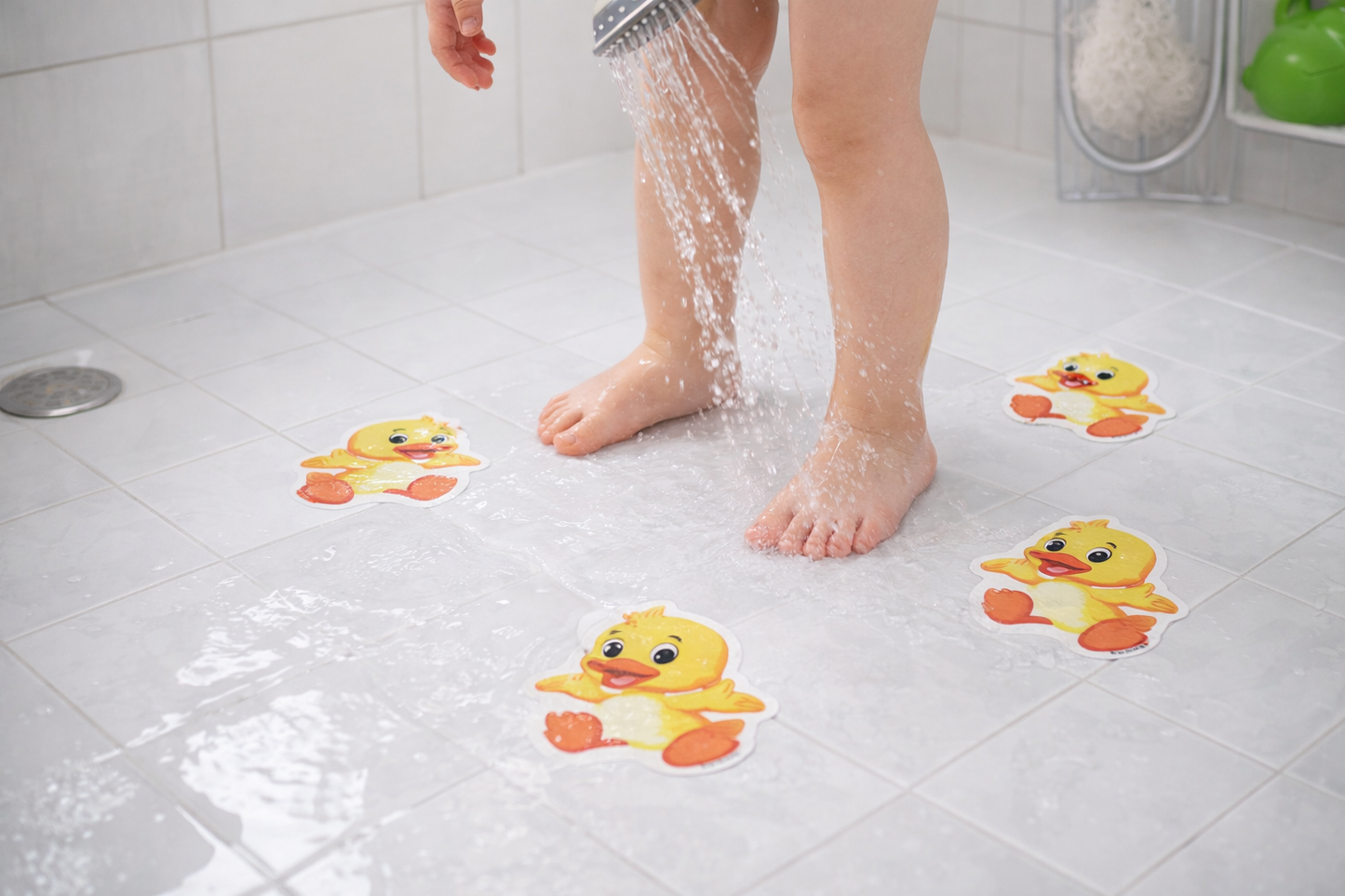 Premium Anti-Slip Kids Bath Stickers - 5 Pack of Cute Duck Design for Safe Bathing