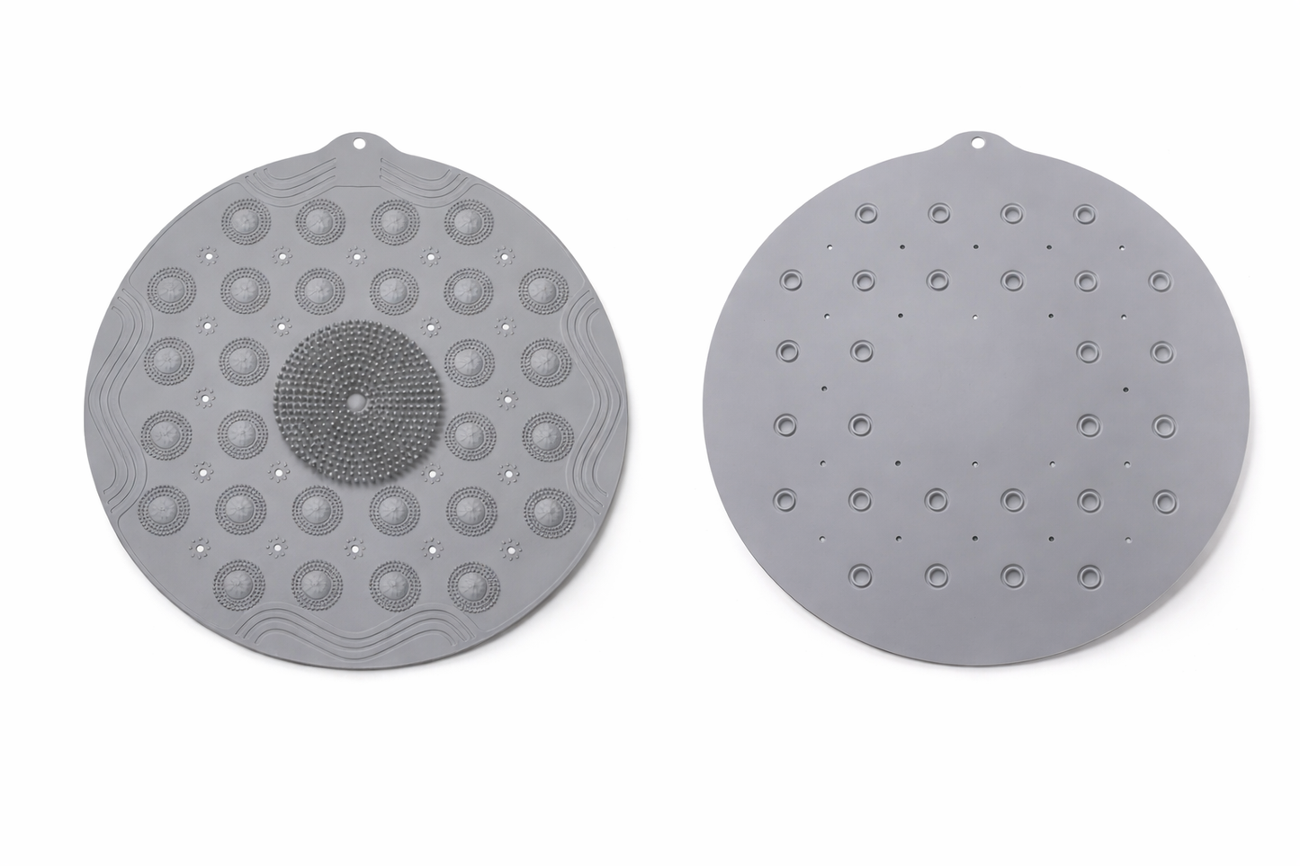 Premium Non-Slip Round Bath Mat with Suction Cups, 18.1x18.1 inch for Safe and Comfortable Shower Experience