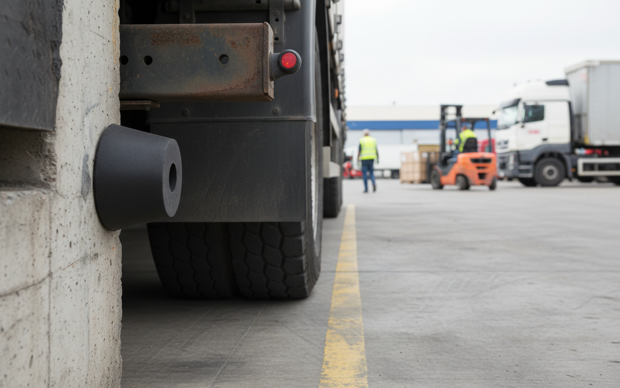 Premium Heavy Duty Rubber HGV Bumper for Refrigerated Trailers - 85 x 60 x 52 mm, 0.27 kg
