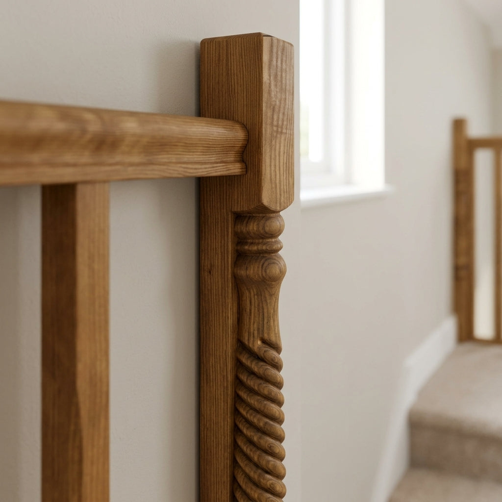 90mm Half Newel Post Pine Traditional Style (view 2)