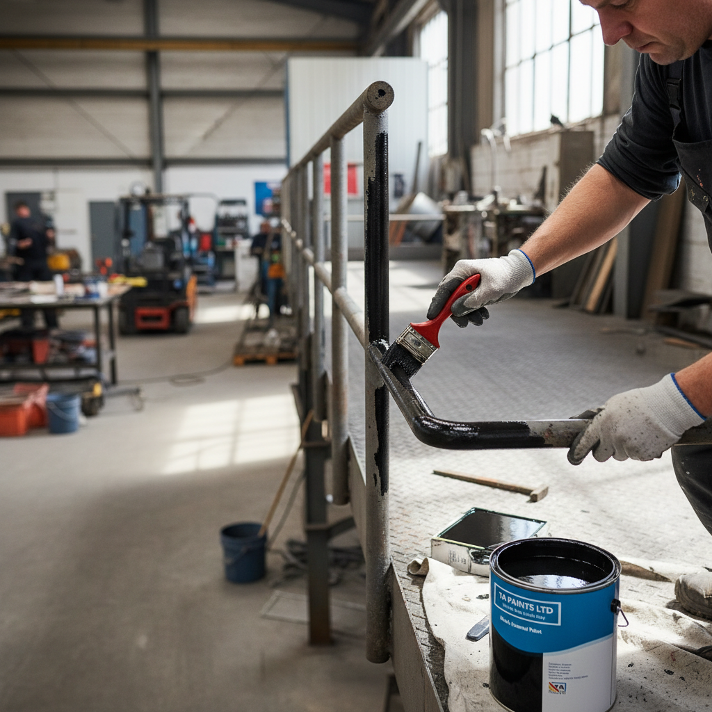 Premium Black Gloss Enamel Paint - Durable, Waterproof, UV Resistant for Indoor and Outdoor Applications