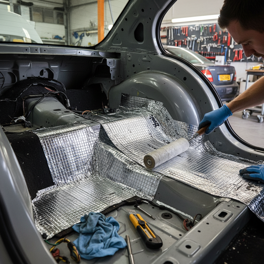 Premium Self-Adhesive Sound Deadening Roll - 5m Foil Backed Butyl Construction for Noise Reduction and Vibration Dampening