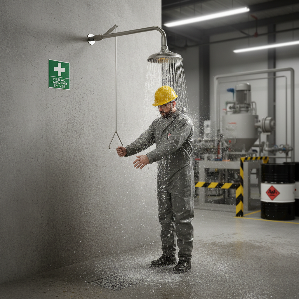 Wall Mounted Stainless Steel Emergency Shower - WMS-SS ||80 x 27 x 13cm