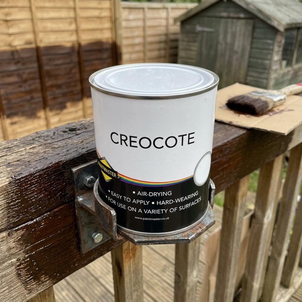 Oil-based Creosote Paint Substitute, Dark Brown Wood Treatment (view 2)