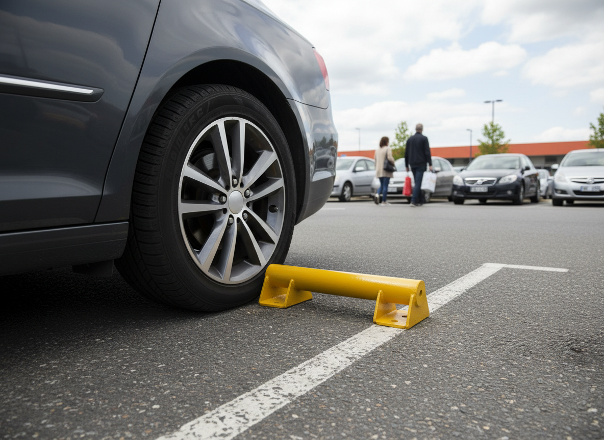 Premium Heavy Duty Steel Kerb Vehicle Stopper 610 x 200 x 100mm - Ideal for Parking and Logistics
