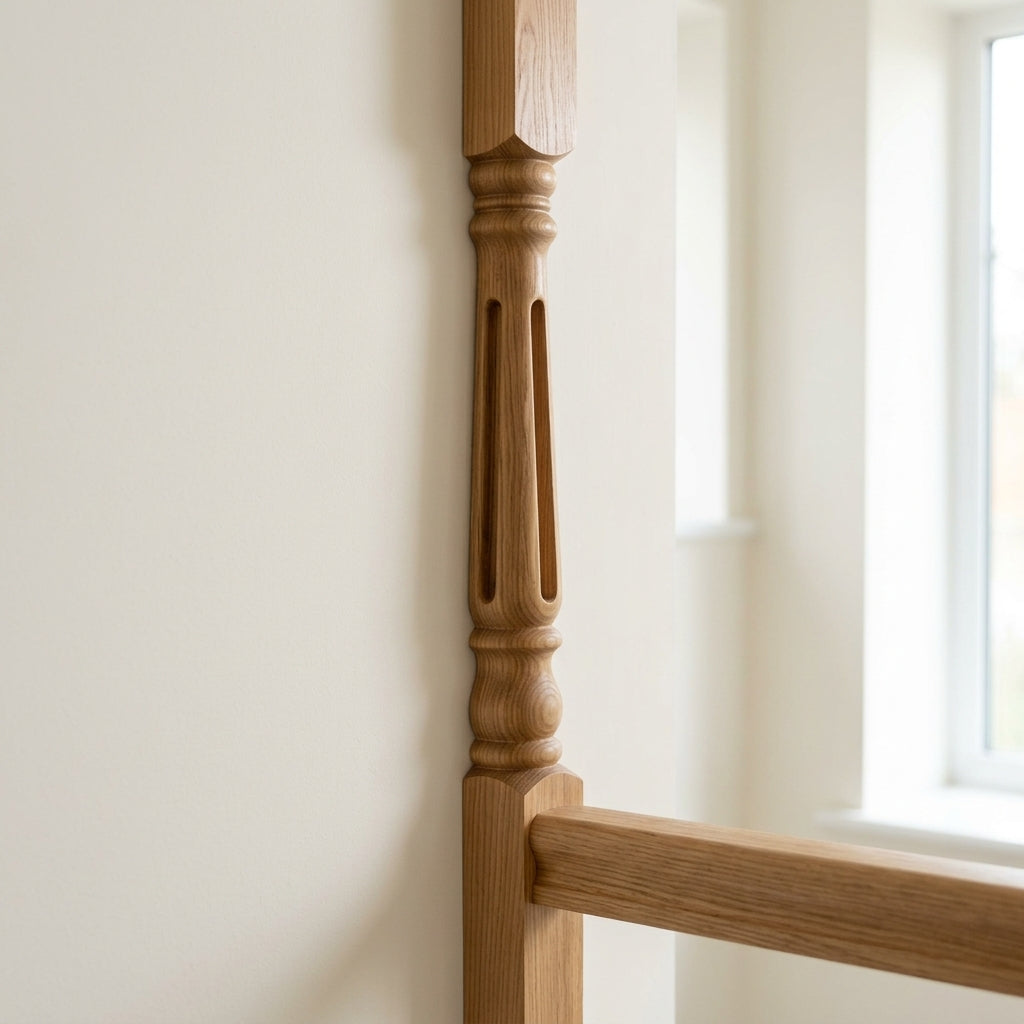 90mm Half Newel Post Pine or Oak (view 2)