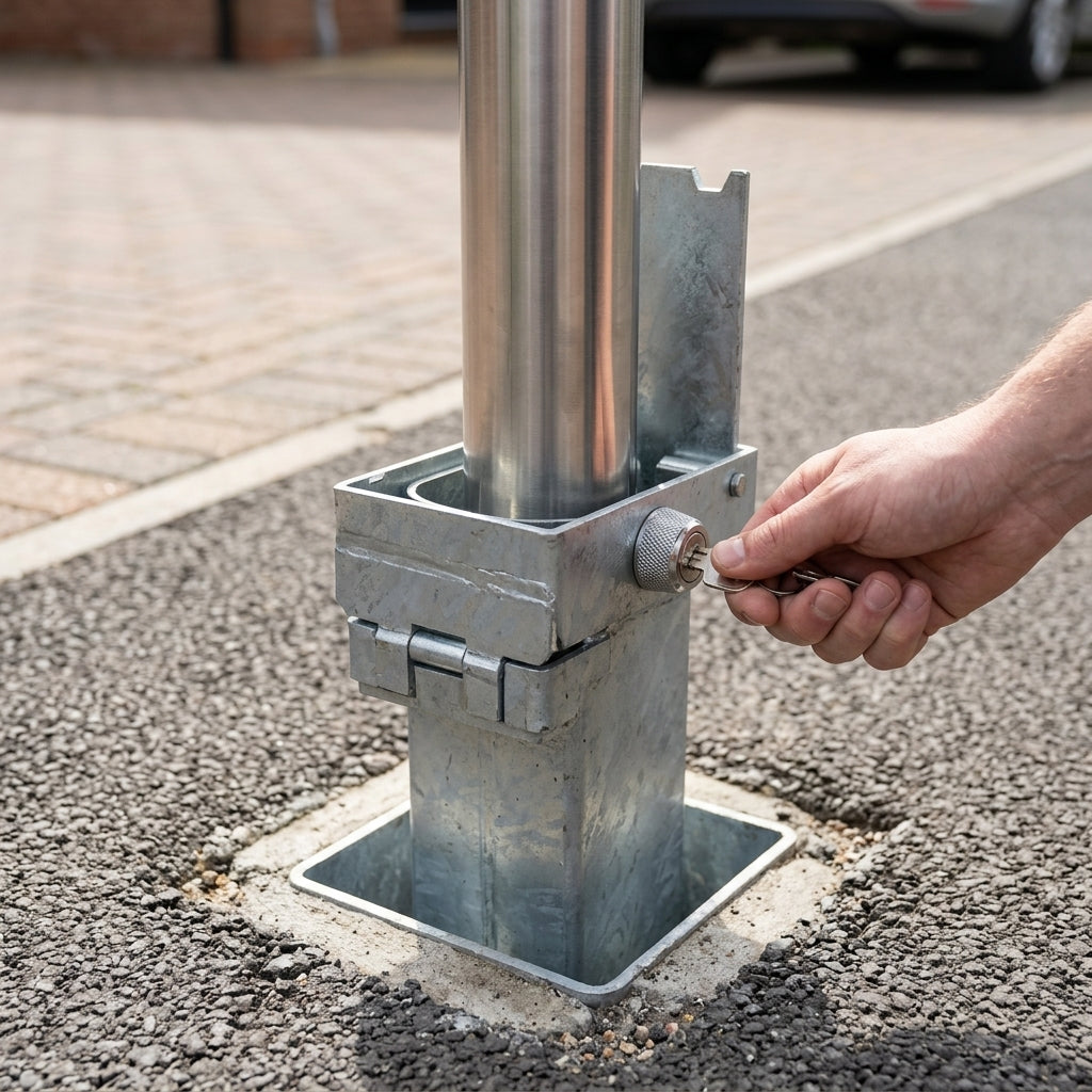 500mm Telescopic Bollard Stainless Steel Retractable (view 2)