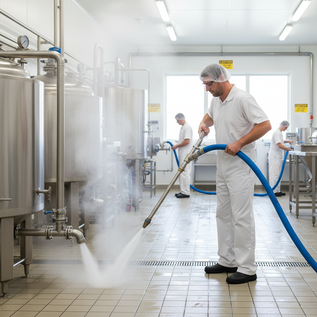 Premium Dairy Steam Hose for Food Industry - 7bar Pressure, FDA Approved EPDM, Ideal for Hot Water and Steam Cleaning