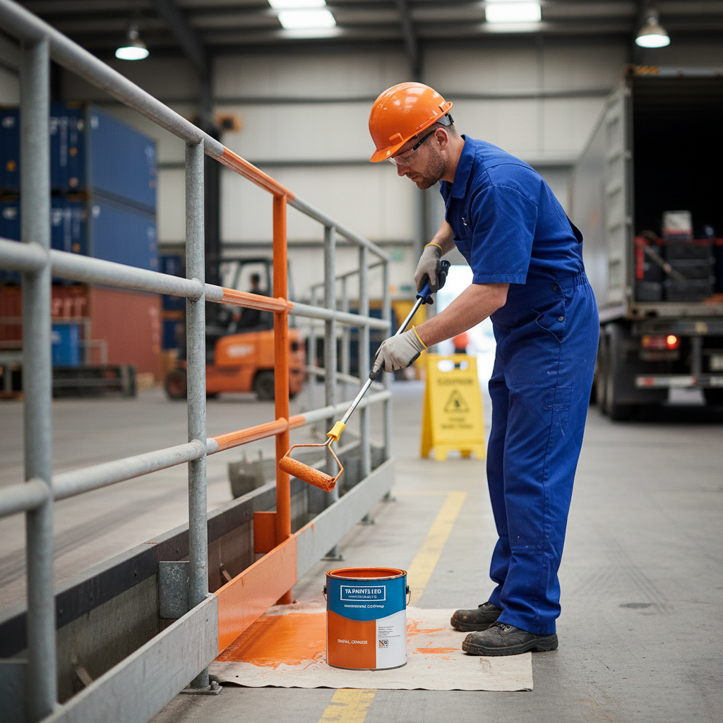 Premium High-Visibility Signal Orange Paint for Safety Zones and Marketing Displays