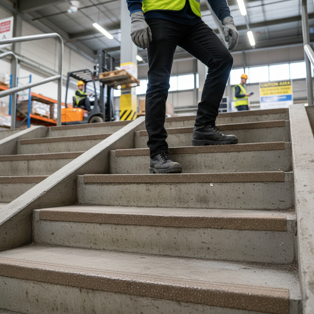 Premium Heavy Duty GRP Stair Nosings with Anti-Slip Safety Tread - Non-Slip Step Edge Protection in Multiple Lengths