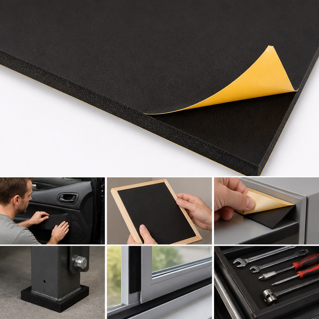 Self-Adhesive Neoprene/EPDM Rubber Sponge Sheet for Versatile Applications