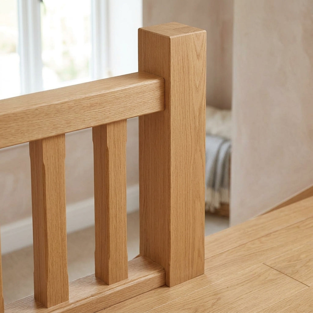 1800mm Plain Square Newel Post - White Primed Pine (view 2)