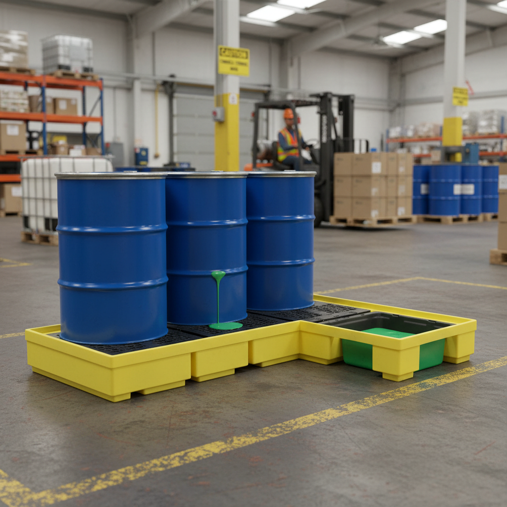 Plastic 3 Drum Spill Pallet - BP3 ||To Hold 3 Drums