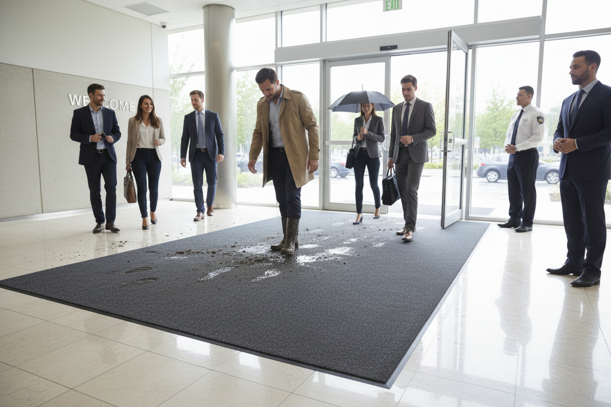 Premium Heavy Duty Entrance Mat for Moisture and Dirt Control in High-Traffic Areas - Polyamide Fibres with Nitrile Rubber Backing