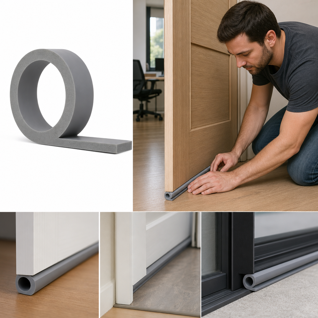 Grey Silicone Rubber P Section Door Seal for Home & Office