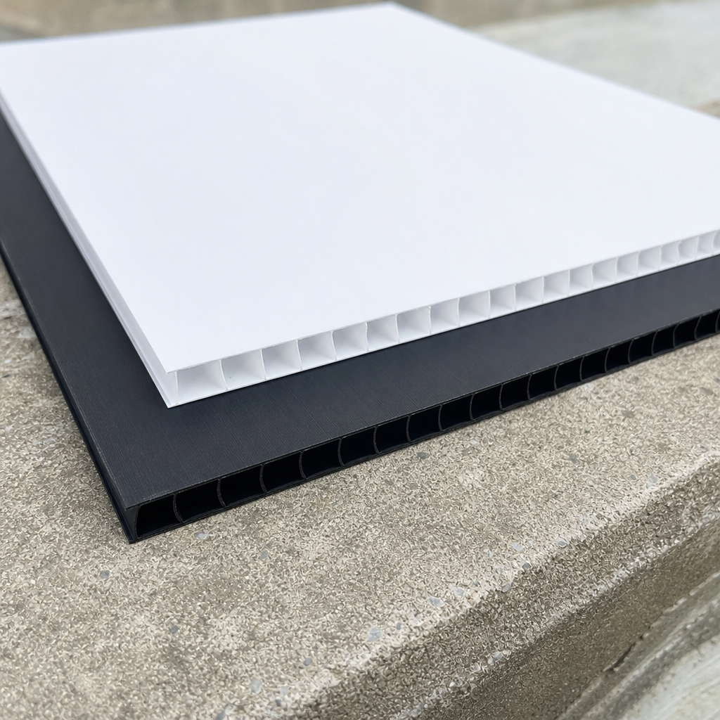 Polypropylene White / Black Sheet 10mm thick for Signage & displays