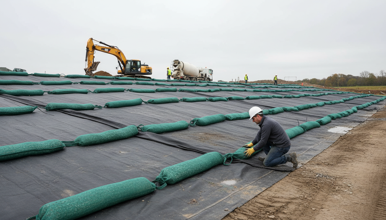 Premium Gravel Bags for Silage Clamp - Flexible, Heavy Duty, 1m x 0.20m Size, 50pcs Pack, 15kg Weight Each