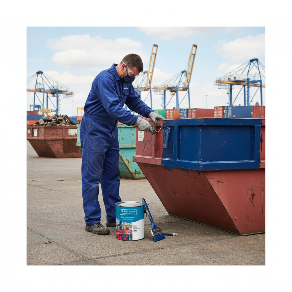 Premium Quick-Drying Metal Paint for Skips and Containers - Anti-Corrosive, Versatile Finish for Mild Steel Applications