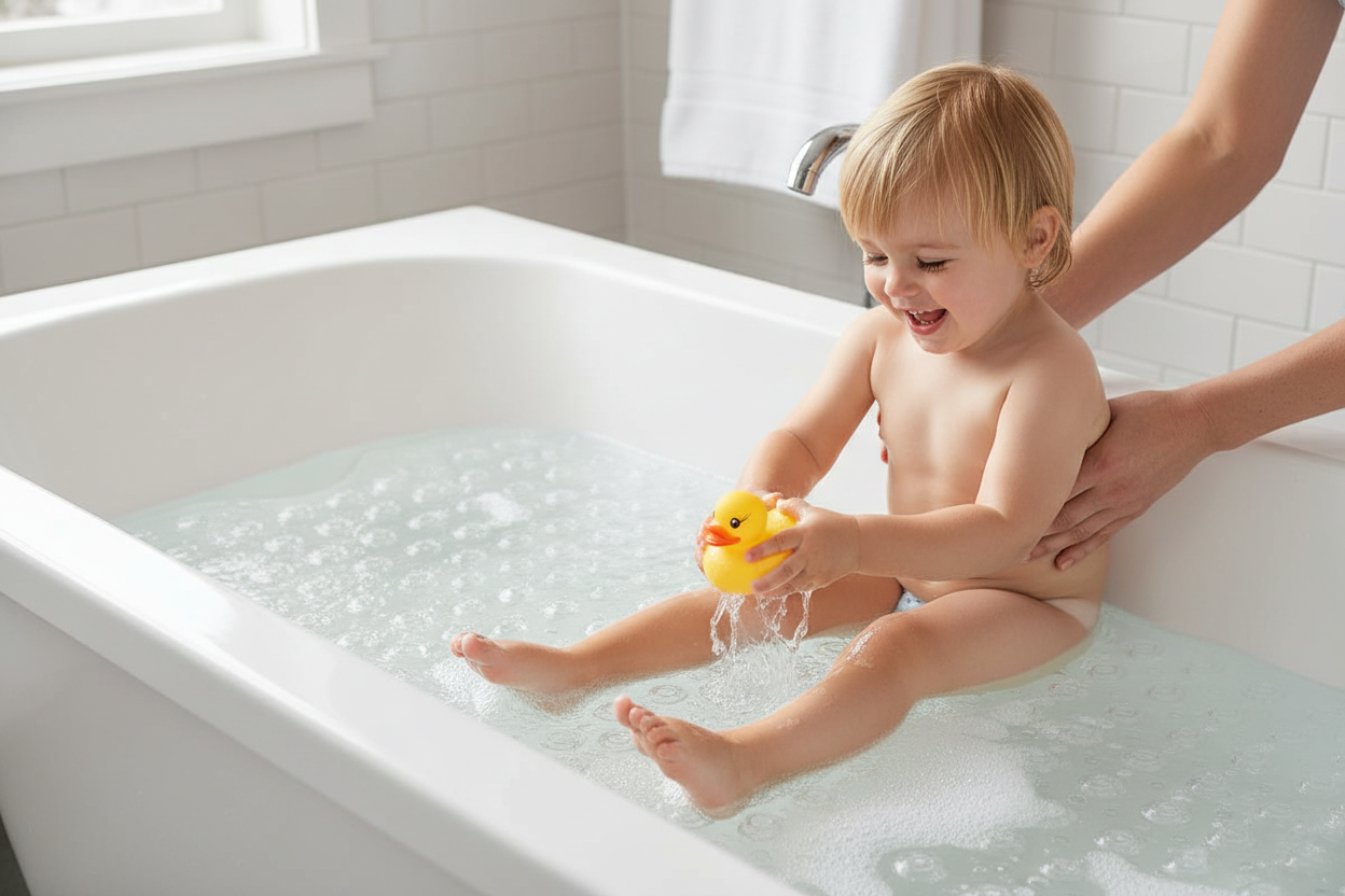 Premium Non-Slip Bath Mat with Anti-Mold Properties - Extra Long 100 x 40 CM - Machine Washable for Safety and Hygiene in Bathtubs