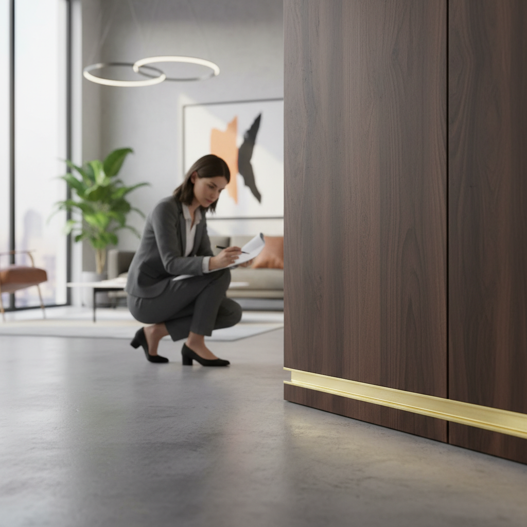 Premium Brushed Polished Brass Channel 15.8mm x 15.8mm x 3.2mm - High Corrosion Resistance for Architectural Applications