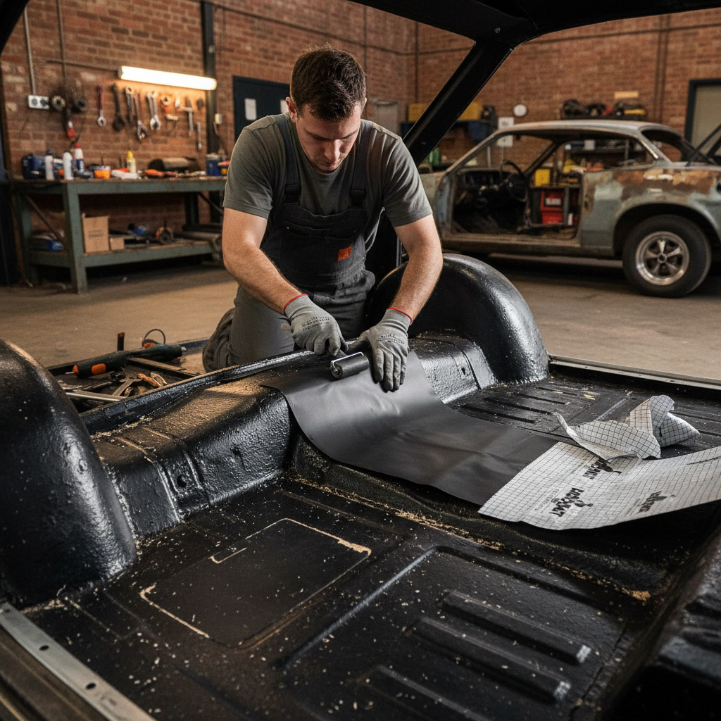 Premium Sound Deadening and Insulation Mat 4.5mm Thick for Vehicles - Easy Peel & Stick Application with Butyl Rubber and Closed Cell Foam