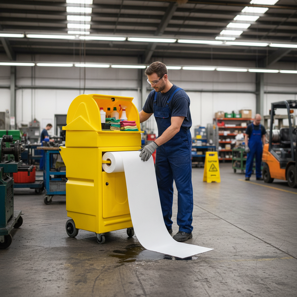 Lockable Cabinet on Wheels with Roll Holder - PMCXL4 ||L650 x W725 x H1550mm
