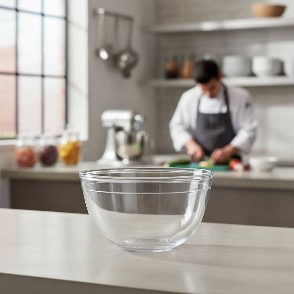 Borosilicate Glass Bowl 1L for Food Preparation & Storage