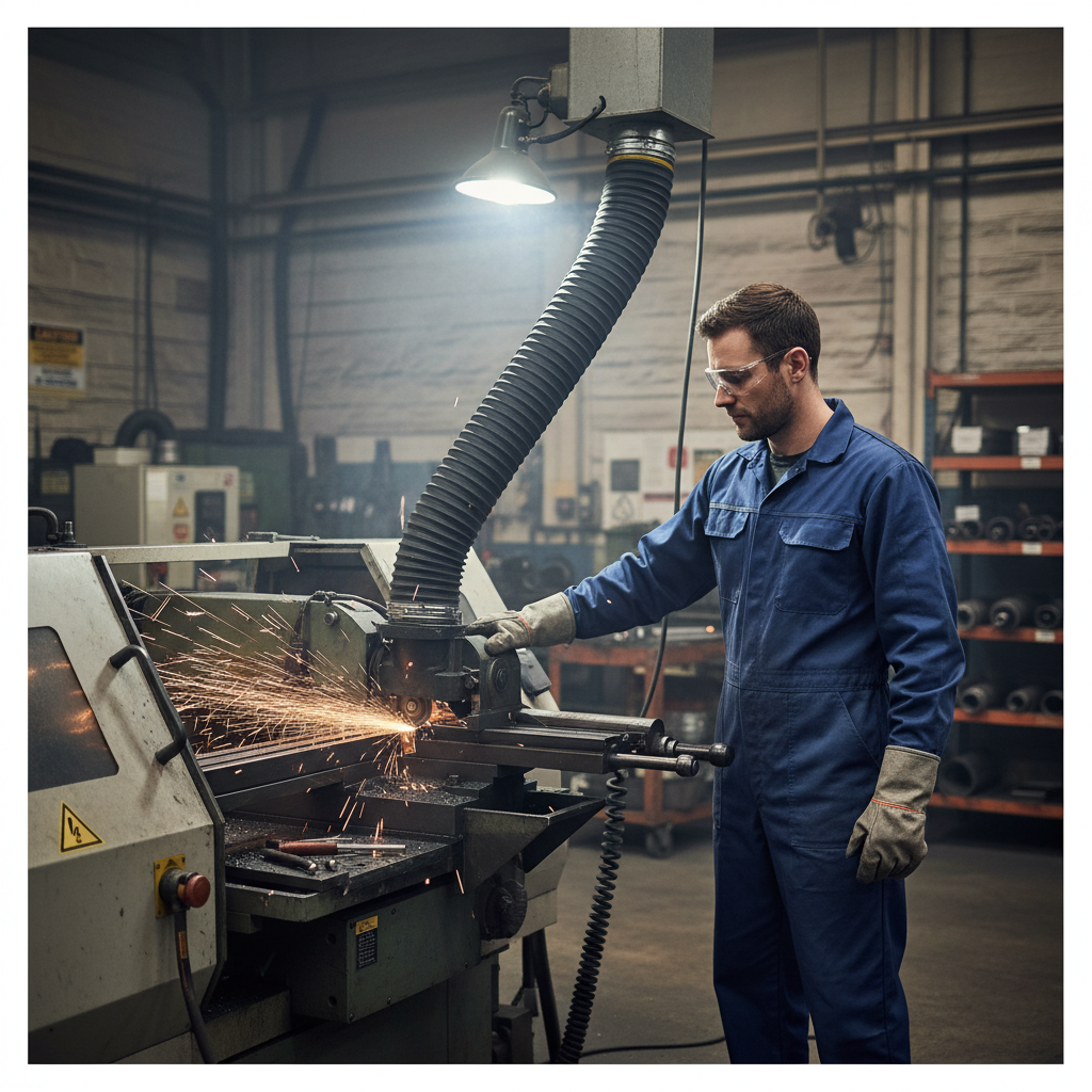 Premium Heavy Duty Double Ply Rubberised Ducting for Welding Fume Extraction and Abrasive Dust Control, 4m Length
