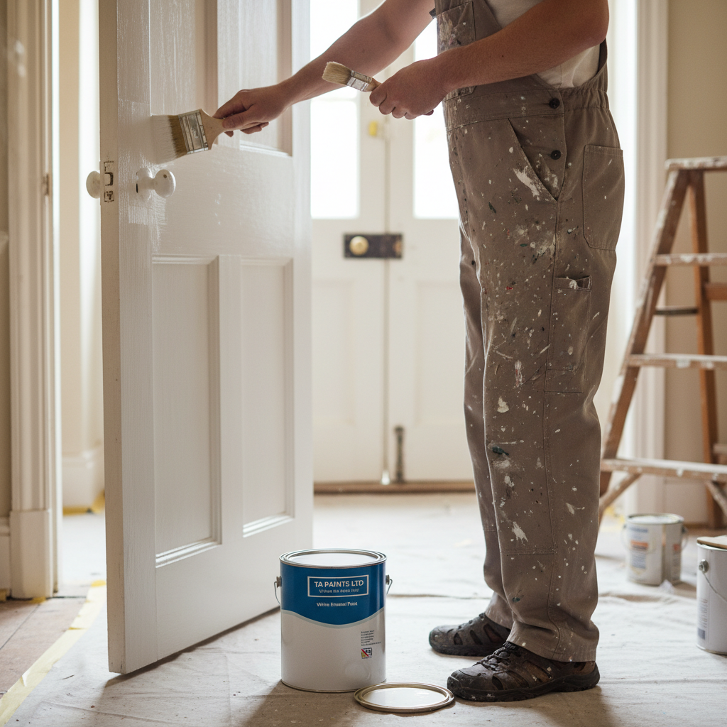 Premium White Gloss Enamel Paint - Durable, Waterproof, UV Resistant for Indoor and Outdoor Applications