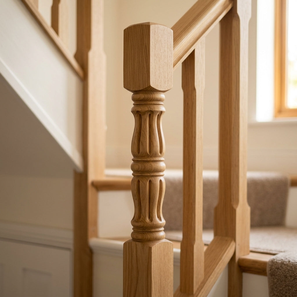 210mm Newel Post Pine or Oak (view 2)