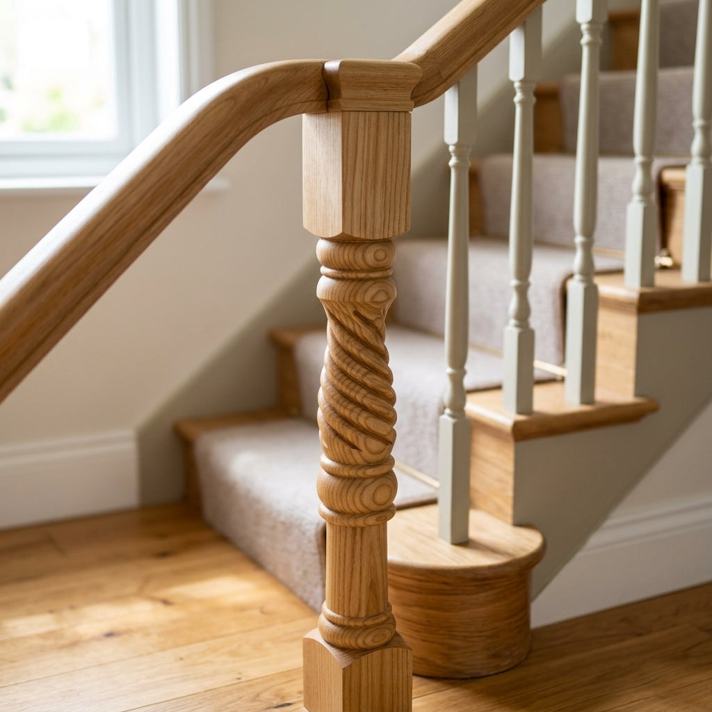 205mm Newel Post - Pine or Oak (view 2)
