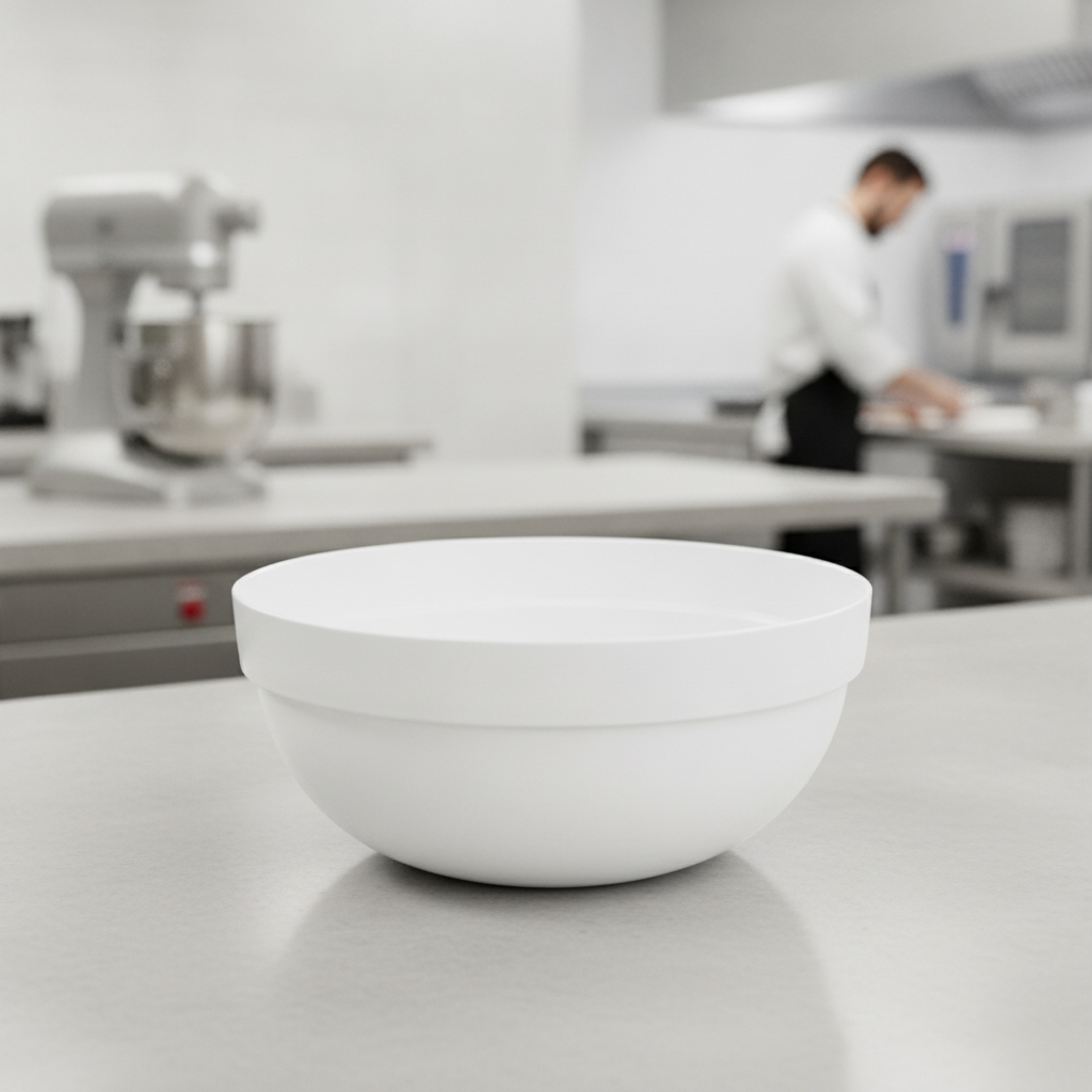 Polypropylene White Mixing Bowl 3L for Home & Professional Kitchens