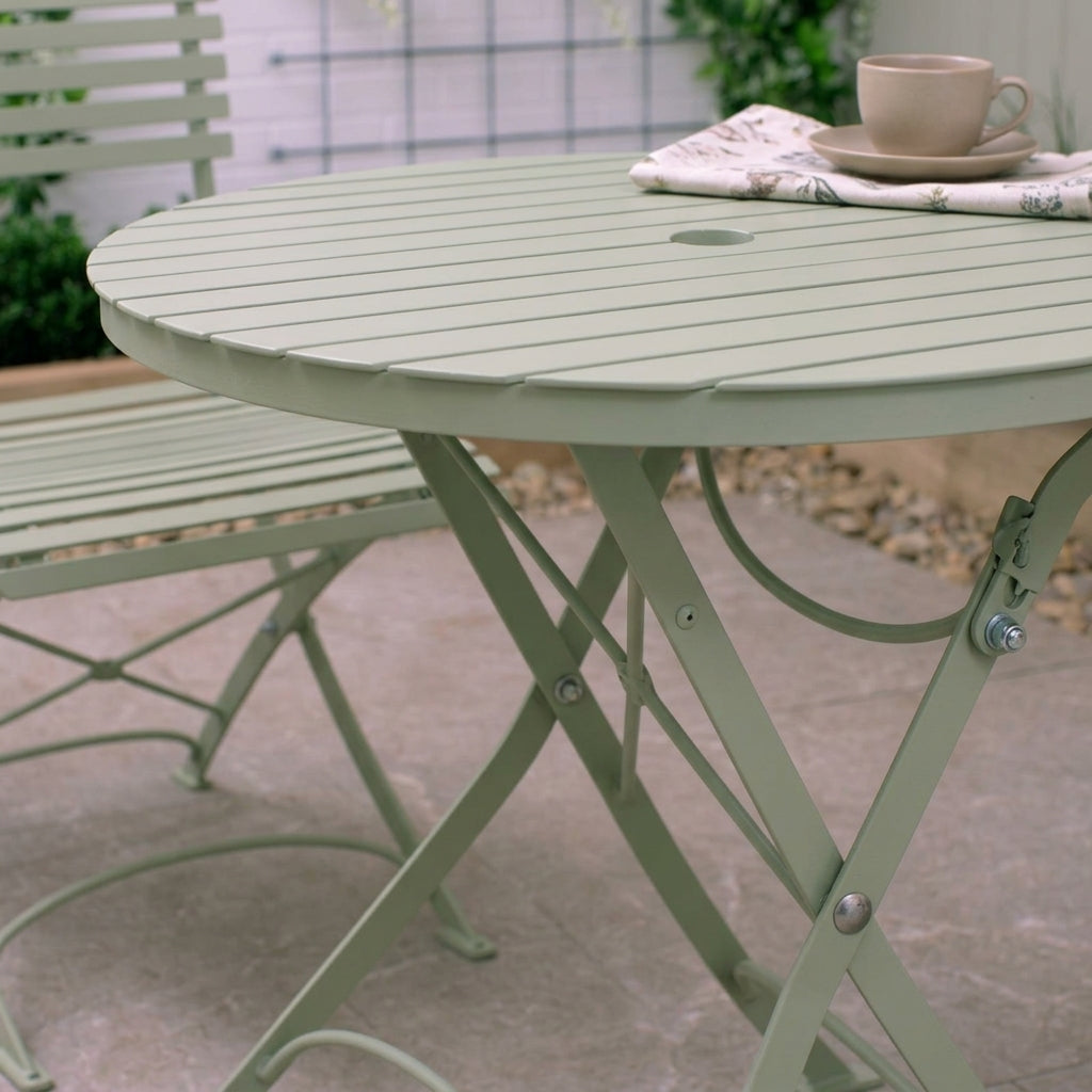 Folding Bistro Table Lichen Green (view 2)