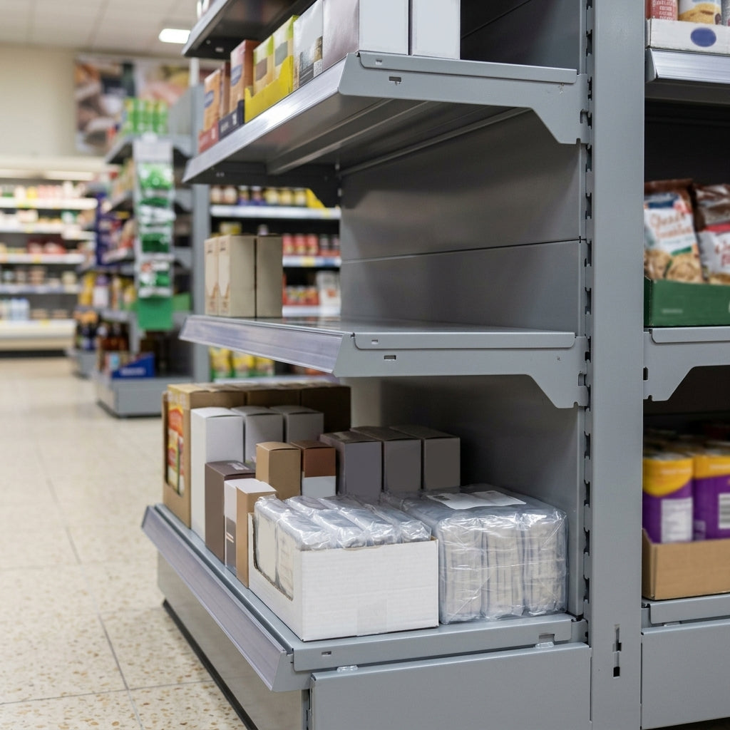 2.1m High Ladder Rack End Bay Display Unit | 250mm Base Shelf (view 2)