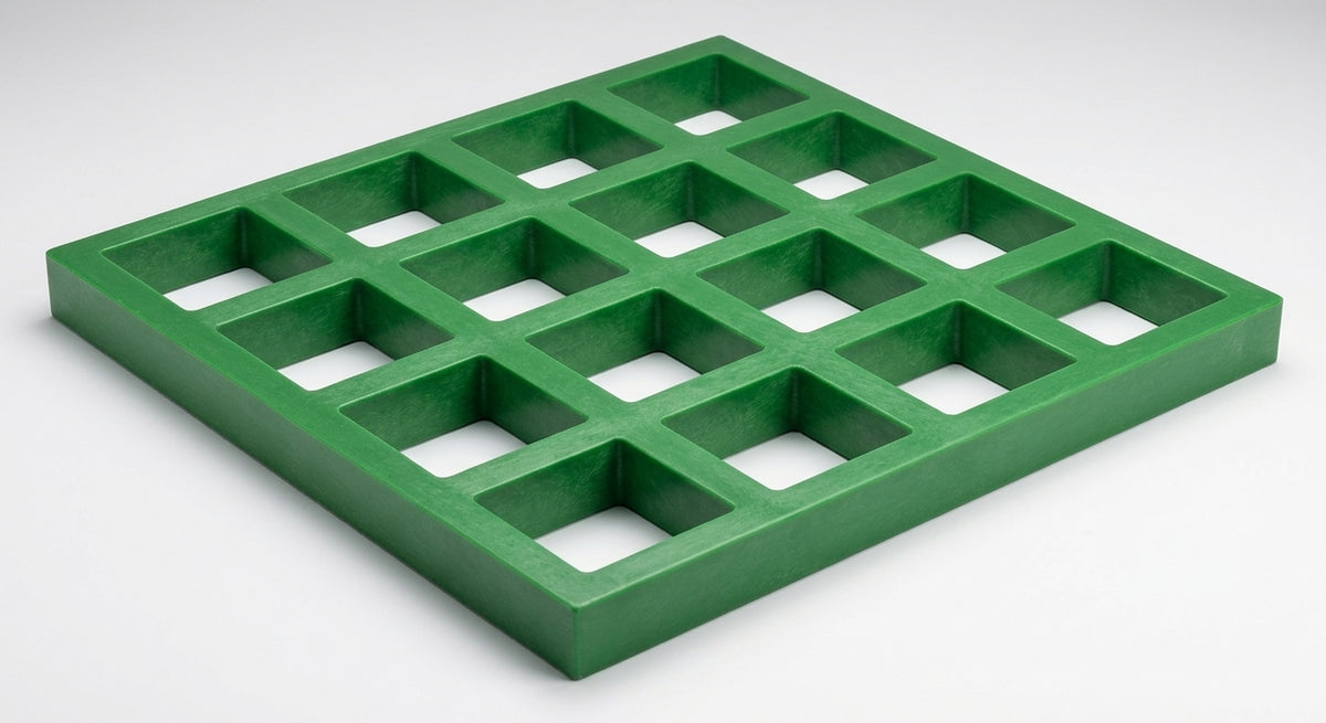 38mm Thick GRP Grating Panels in Grey, Green or Yellow (view 2)
